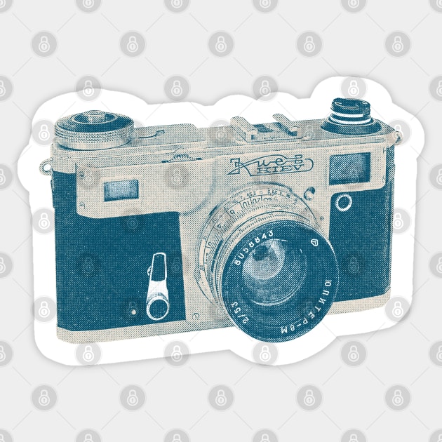 Vintage Kiev 4 Rangefinder Camera Design Sticker by CultOfRomance